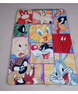 Vintage Warner Bros. Looney Tunes Animation Collage 46x63 Throw Blanket ... - $118.80