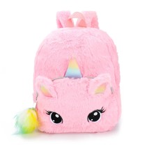 Bag 3d cartoon unicorn kawaii soft pink unicorn cute kindergarten backpack toddler baby thumb200