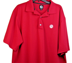 FootJoy Shirt 2XL Short Sleeve Red Logo Golf Polo FJ Logo MN Member Guest - £14.59 GBP