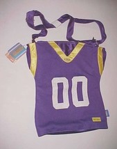 LSU Tigers Est. 1860 NCAA SEC Sandol Purple Yellow Jersey Handbag 12&quot; x 15&quot; New - £27.11 GBP