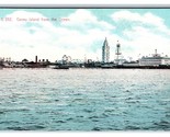 Coney Island From the Ocean New York City NY UNP Unused DB Postcard W14 - $3.91