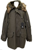 MCQ ALEXANDER MCQUEEN Parka Jacket Coat Grey Army Green Hooded BNWT - £380.61 GBP