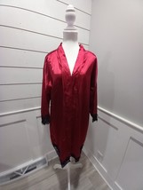 Women Lingerie Robe Size XL Dark Red Black Lace Intimates Sleepwear - $10.99