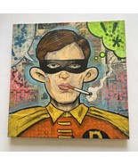 “Robin With A Cigarette” Dr. Smash Pop Surrealism Original Street Art Pa... - £372.59 GBP