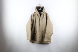 Vintage 70s Streetwear Mens Large Thrashed Quilted Waterproof Stadium Jacket - £35.57 GBP