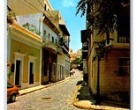 Typical Street Vista San Juan Portorico Unp Cromo Cartolina W22 - $3.36