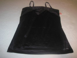 Calvin Klein Ladies Black Very Fitted CAMI-M-ADJUSTABLE STRAP-NWT-POLYESTER-CUTE - £5.41 GBP