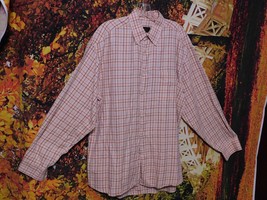 Men&#39;s 100% Cotton Long Sleeve Check Shirt From Neiman Marcus Collection / Size L - £55.94 GBP