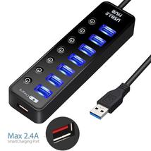 USB 3.0 HUB Multi USB Splitter 7 USB3.0 Port with USB Phone Charge Port ... - $24.88+