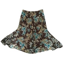 Briggs New York Ditsy Floral Skirt SP Pull On Trumpet Elastic Waist Sheer Gored - £19.45 GBP