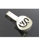 AA MEXICO 925 Silver - Vintage Dark Tone S Initial Cutout Tie Clip - TR1387 - €41,99 EUR
