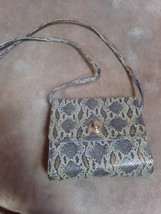 Embossed Faux Snakeskin Bag with Removable Shoulder Strap - £15.58 GBP