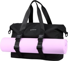 Yoga Mat Bag for Women Men - Large Carryall Tote with Shoulder Straps fo... - $25.28 CAD