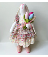 Stuffed Bunny Tilda rabbit Tilda Animal fabric Rabbit toy Soft toy Gift - $80.00