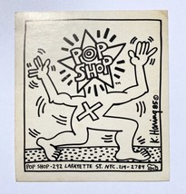 Keith Haring Pop Shop Original 1985 Sticker NYC Handbill Authentic VTG Unused - £62.63 GBP