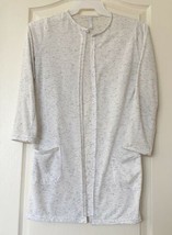 White and Black/Gray Heather Open Cardigan, Size M,2 Front Pockets,Soft&amp;... - £9.51 GBP