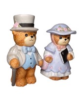 Enesco Lucy &amp; Me LucyRigg 2 Sunday Church Bears 1986 Man &amp; Lady +Bible ~ Signed - £13.53 GBP