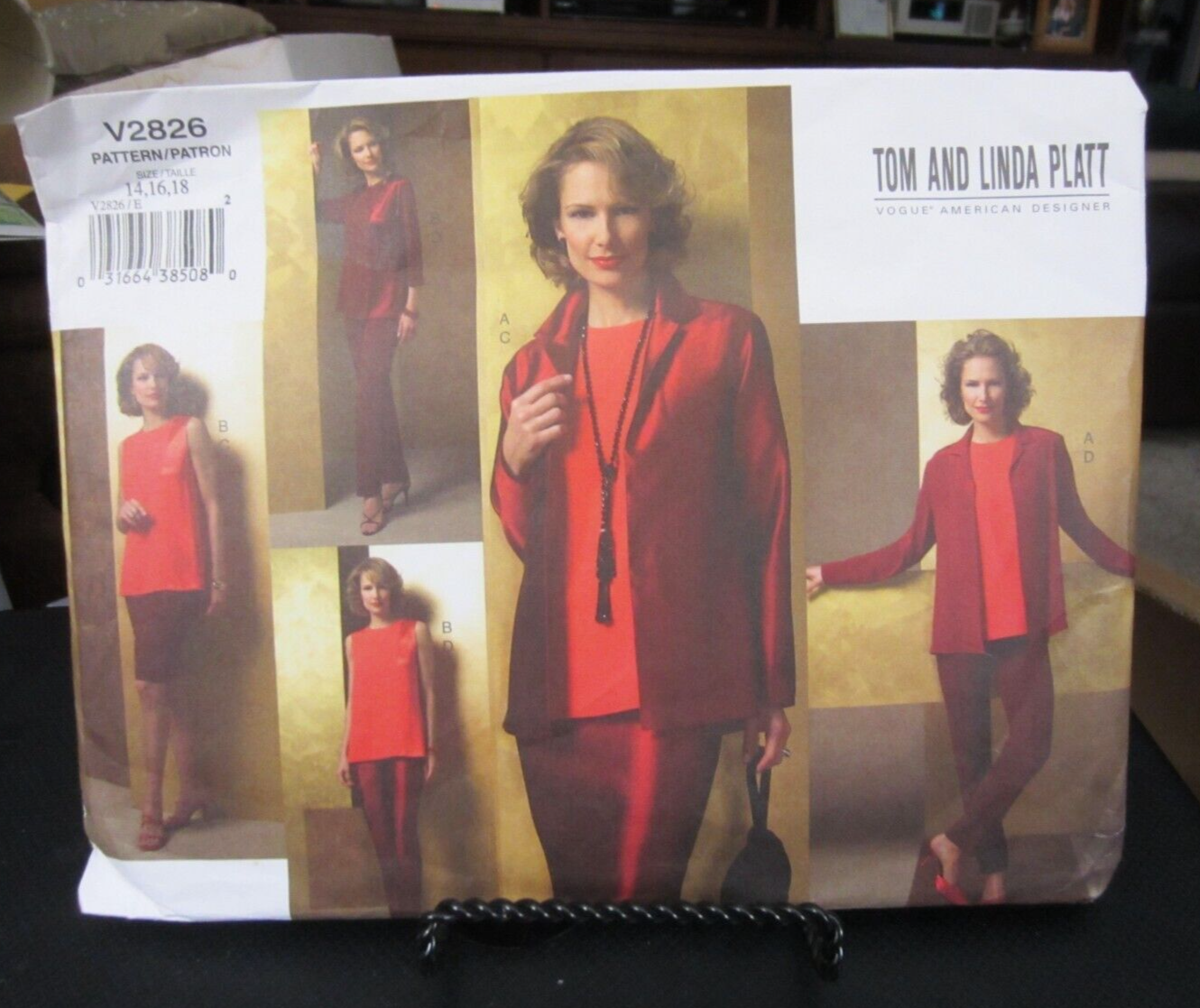 Vogue Tom & Linda Platt V2826 Jacket Tunic Skirt & Pants Pattern - Size 14/16/18 - $12.86