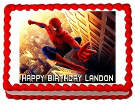 Spiderman edible cake image frosting sheet party decoration - £7.98 GBP