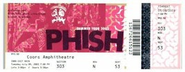 Etui Phish Pour Untorn Concert Ticket Stub Juillet 8 2003 Chula de Vista - £40.44 GBP