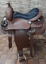 Premium Leather Western Trail Basket Tooled Horse Saddle Free Tack Set a... - $5,936.28 MXN+