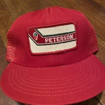 Vintage Peterson Red SnapBack Hat Cap - £15.56 GBP