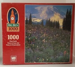 MB Hasbro Big Ben Mount Rainier National Park WA 1000 Piece Jigsaw Puzzl... - $12.19