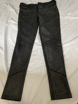 Free People Womens Black Shimmer Pants Leggings Skinny Size 27 - £15.63 GBP