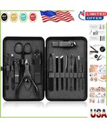 Complete Nail Care Set with Scissors, Clippers &amp; Stylish Leather Case, B... - $420.73 MXN