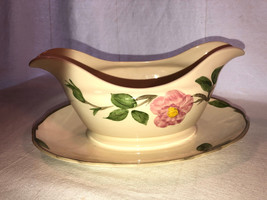 Franciscan Desert Rose Gravy Boat With Attached Underplate Mint - $24.99