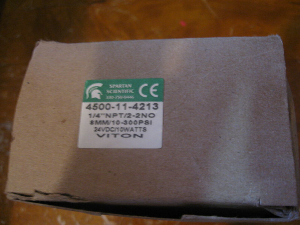 NEW RARE Spartan Scientific Solenoid Valve Viton 1/4&quot; NPT / 2-2NO / 4500... - $45.59