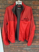 Marmot Fleece Lined Windbreaker Medium Full Zip Red Lightweight Jacket L... - $19.00