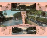 Multi Vista Scene IN Epworth Park Lincoln Nebraska Ne 1911 DB Cartolina P12 - $5.08