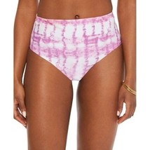 Bar III Summer Stripe High Waist Bikini Bottom Size L Purple Tie Dye New - £10.22 GBP