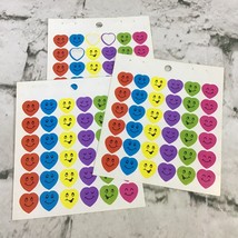 Vintage Stickers Colorful Smiley Hearts Chart Homework Awards Scrapbooki... - £7.78 GBP