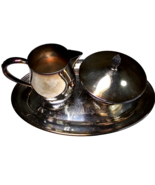 Silverplate Wm Rogers Paul Revere Reproduction Sugar Bowl and Creamer 9.... - $762.79 MXN