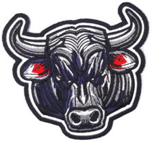 Angry Black Bull Iron On Embroidered Patch 4&quot; X 3 3/4&quot; - £4.68 GBP