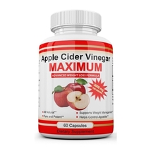 1 Pack 100% Pure Apple Cider Vinegar 3000mg Weight Loss Fat Burner Diet ... - $16.99