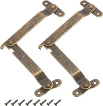 2 Pcs Lid Folding Support Hinges, Iron 180 Degree Rotatable Hinges, Lip ... - $8.99