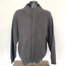 Pendleton Mens Size Medium Sweater Jacket Full Zip Gray 100% Cotton - £38.46 GBP