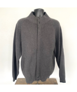 Pendleton Mens Size Medium Sweater Jacket Full Zip Gray 100% Cotton - £38.51 GBP