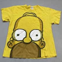 2006 Homer Simpson Simpsons Fox Promo T Shirt Yellow Size M - $17.81