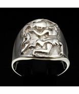 Sterling silver Aquarius ring Zodiac Horoscope symbol Air Star sign high... - $115.45 CAD