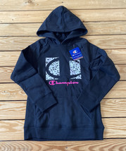 champion NWT $32 girl’s pullover logo hoodie sweatshirt Size M black H10 - $16.03
