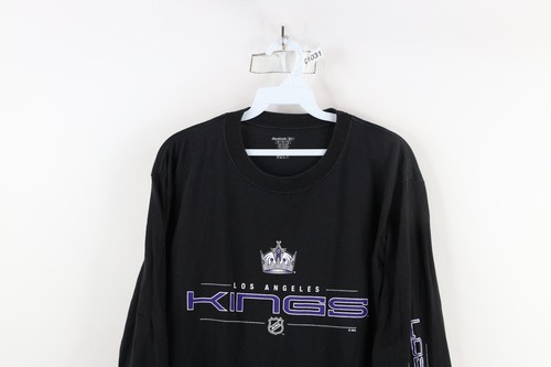 Vintage Reebok Mens Medium Los Angeles Kings Hockey Long Sleeve T-Shirt Black Item image 2