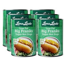 Loma Linda Low Fat Big Franks (15 oz.) (6 Pack) Plant Based - Vegan - $42.95