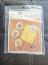 Vintage Current Crewel Embroidery Magnet Set Craft Kit Baby Animals 1982 NOS - £14.95 GBP