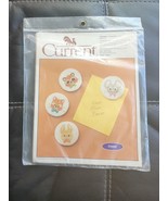 Vintage Current Crewel Embroidery Magnet Set Craft Kit Baby Animals 1982... - £14.89 GBP