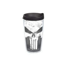 Tervis Marvel Punisher 16 oz. Tumbler W/ Lid Black Comics Cup NEW - £8.81 GBP