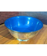 REED &amp; BARTON Large 8&quot; Silverplated SERVING BOWL Blue Enamel Lining - £22.70 GBP